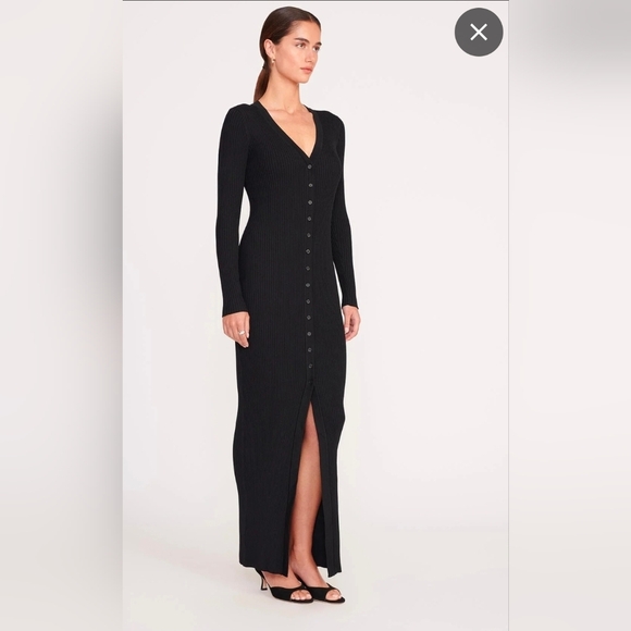 STAUD Dresses & Skirts - STAUD Black Long Sleeve Maxi Dress Size L Nwot